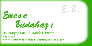 emese budahazi business card